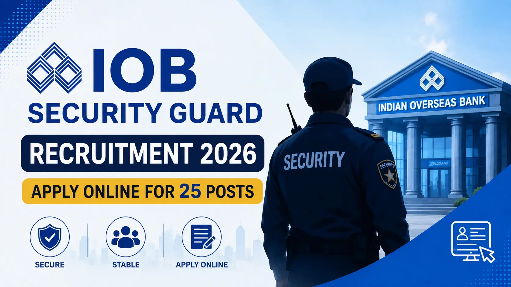 IOB Security Guard Recruitment 2026